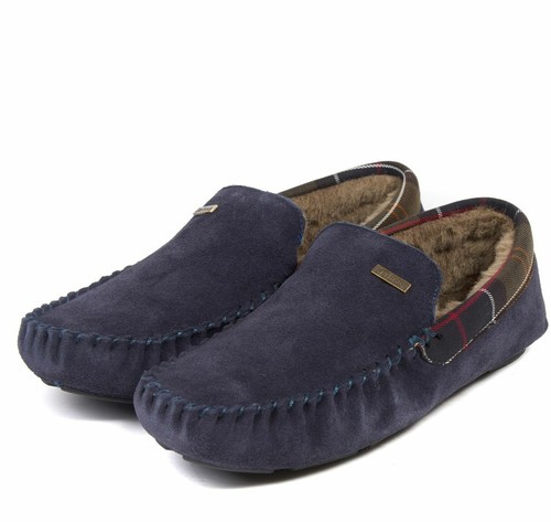 Barbour Men's Monty Slippers in Navy 
