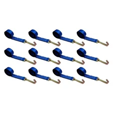 12 Pack Heavy Duty G70 2" x 10' Mini J Hook Towing Strap for Trailer Wrecker