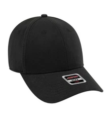 NEW BLACK OTTO CAP HAT FLEX L/XL ADULT FITTED CURVED BULL DENIM LOW PRO 11-1204