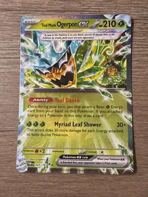 Teal Mask Ogerpon EX 025/167 Twilight Masquerade Pokemon TCG NP