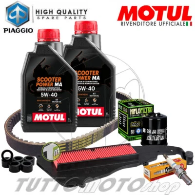 MOTUL - HIFLO - NGK - BANDO Tagliando PIAGGIO Liberty 125 IGET ABS 3V ie 2017-2020 / Kit Olio Motul Scooter