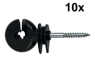10 x Ringisolatoren Elektrischer Zaunpfosten Zaun Polyseil Polyband Pferd Vieh