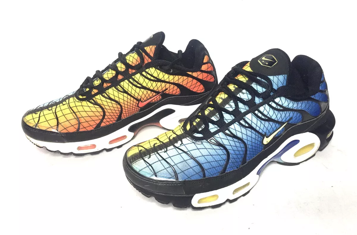 Nike Air Max Plus Tn SE Greedy Black Hyper Blue Sunset Yellow Mens