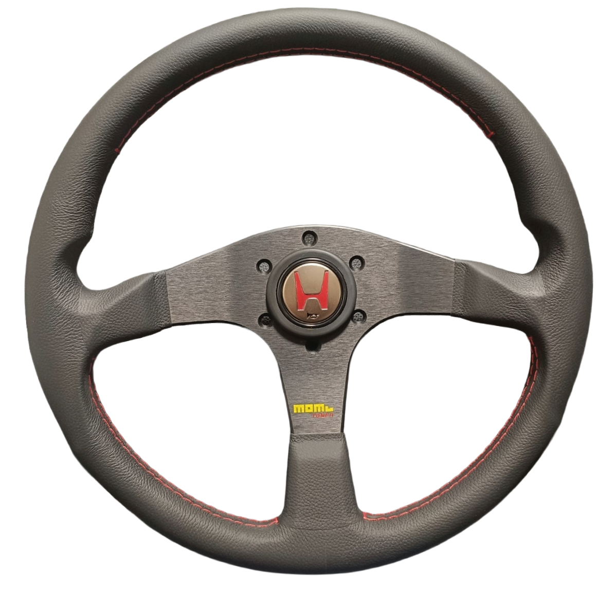 MOMO TUNER Steering Wheel 350mm Black Leather HONDA Horn NSX S2000