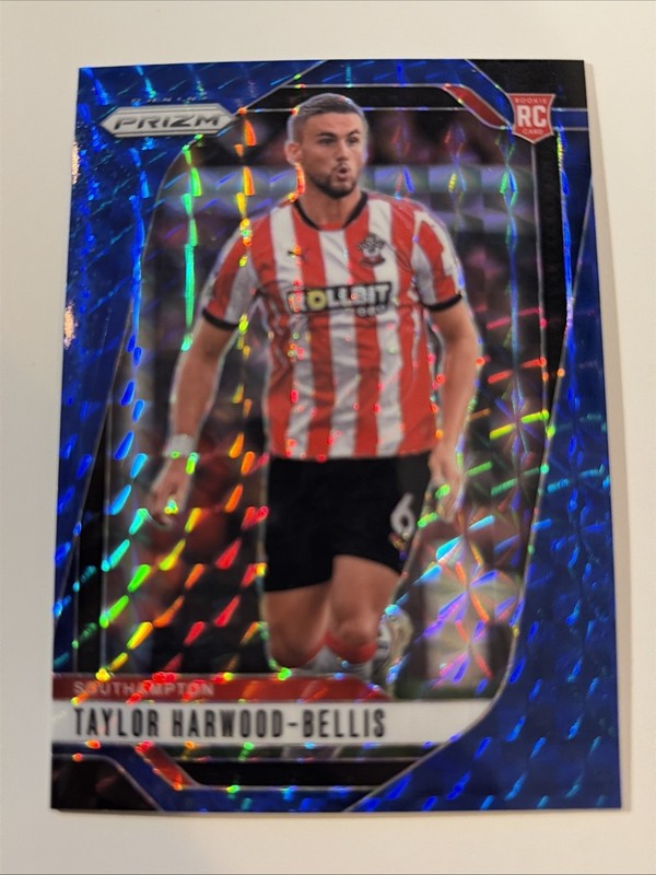 2024-25 Panini Prizm Premier League Taylor Harwood-Bellis #293 (RC) Blue