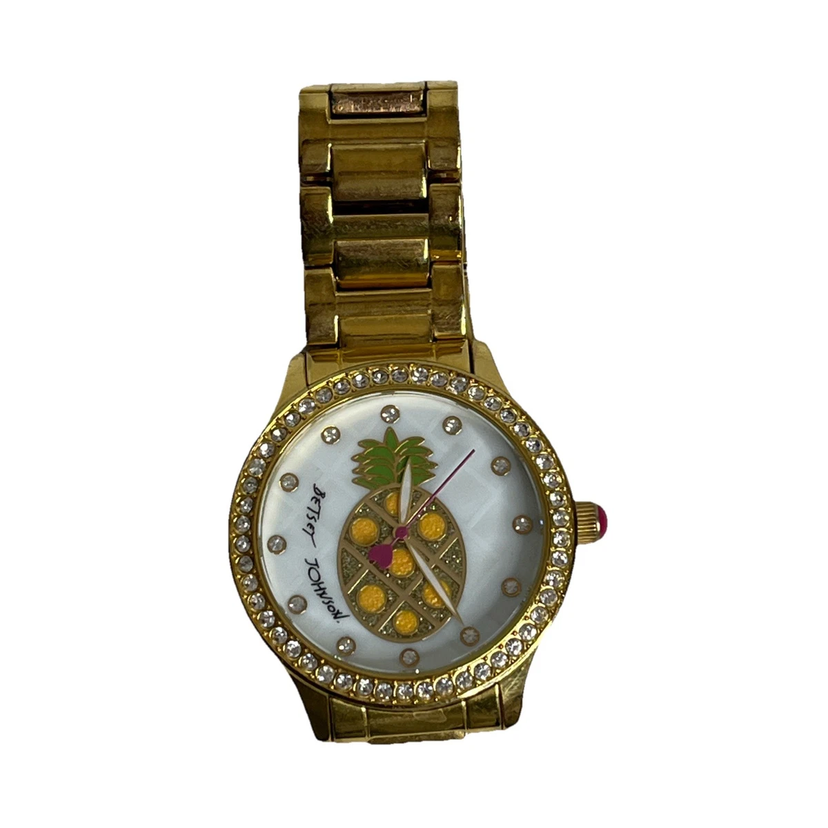 Betsey Johnson Watch Orange Yellow Retro Design Amazon.com: Betsey Johnson Stars Black Rhinestone Yellow  main image 3