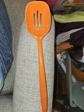 VINTAGE ROSTI MEPAL MADE IN DENMARK ORANGE Spoon - Slotted - Melamine