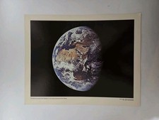 NASA Vintage Earth Seen From Apollo 11 During Journey Photo Print