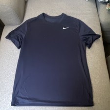 Nike Dri-FIT The Nike Tee Men's L Black Crew Neck Short Sleeve Polyester Tee