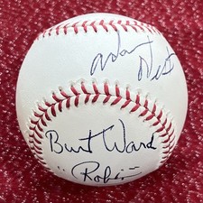 Adam West & Burt Ward Batman & Robin Dual Signed Autographed Baseball