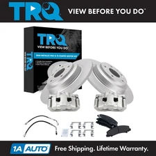TRQ Front Brake Pad & Rotor Kit Semi-Metallic Premium G-Coated For Chevrolet