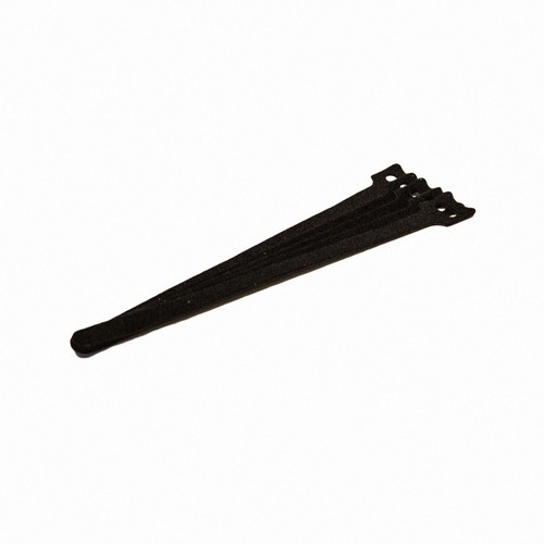 10 Inch Hook and Loop Reusable Strap Cable Cord Wire Ties 50 Pack Black - Afbeelding 2 van 5