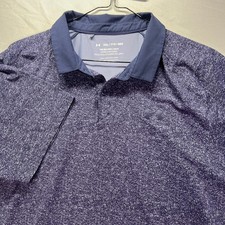 Under Armour Shirt Men 2XL Iso Chill Loose Fit Golf Polo Performance Blue Active
