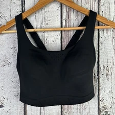 ATHLETA Black Sports Bra Phenomena 32DD Adjustable Racerback High Support Foam