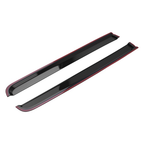 Front & Rear Window Deflectors for Chevy Silverado Crew Cab 2014-2019 Black 4pcs - Picture 11 of 15