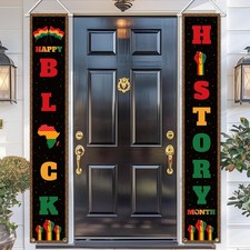 Avezano Black History Month Decorations Black History Month Door Banner Afric...