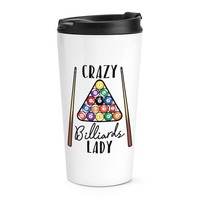 VerrüCkte Billard Damen Reise Becher Tasse Lustig Thermo Becher