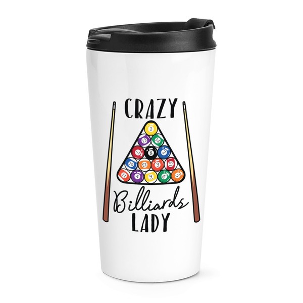 VerrüCkte Billard Damen Reise Becher Tasse Lustig Thermo Becher-image