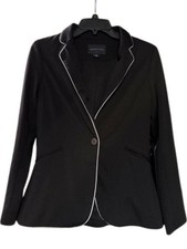 Adrienne Vittadini single-button black blazer Size S