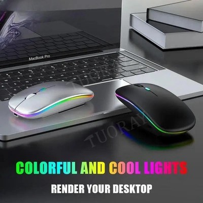 PC Maus Kabellos Bluetooth USB Aufladbare LED Maus für Computer Notebook MACM