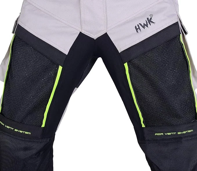 Pantalones de moto y trabajo HWK para hombre aventura, cintura 30"-32" entrepierna30" - plateados Foto 3 de 4