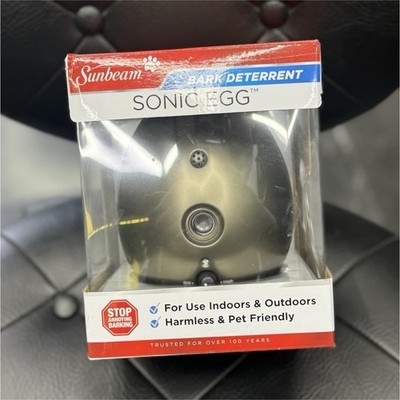 Sunbeam Sonic Egg Ultrasonic Anti Barking Device, 50ft Range, Adjustable, Porta 
