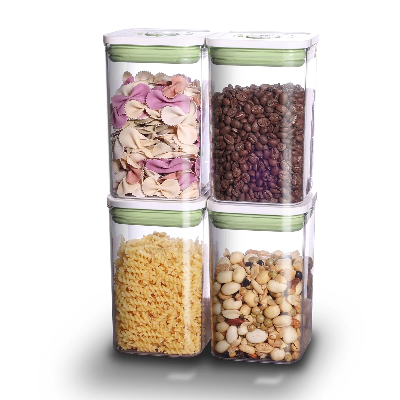 Pop Airtight Food Storage Containers with Time Recording Lids, BPA-Stackable ...