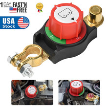 Battery Disconnect & Top Post Kill Switch 12V-48V Heavy Duty Shut Off For Car RV