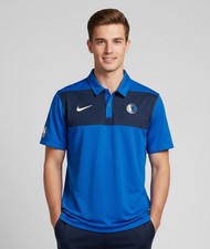 Dallas Mavericks Nike Dri-Fit NBA Mens Short Sleeve Royal Blue Polo Shirt Large