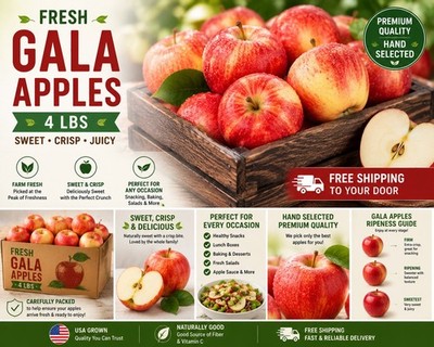 Fresh Gala Apples (4 LBS)  The Actual Fruit