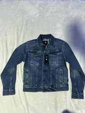 NWT Girl G-Star Raw Long Sleeve Button Up Size XS Denim Blue Jean Jacket 130