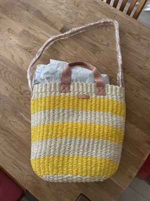 Marc O Polo Tasche Summer Bag Emilia Handmade Natur Gelb Gestreift Neu OVP unben