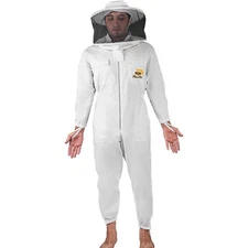Beekeeping Suit Cotton Beekeepiing Suit Round Veil (S to 5XL) USA-BINI BEES