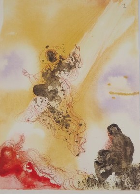 Salvador DALI: Der Heilige, Originale Lithographie Signiert, 1969