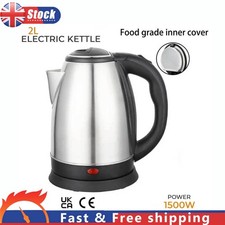 1500W Electric Kettle Stainless Steel Cordless Jug 2L Overheat Protection