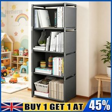 4 Cube Tall Wide Bookcase Book Shelving Display Stand Storage Unit Cabinet Rack