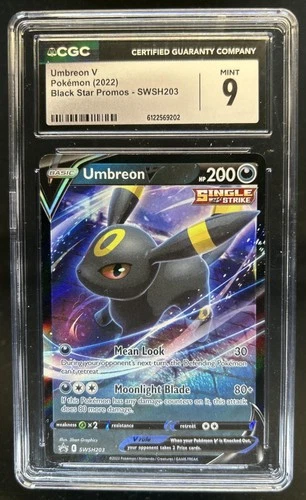 Pokemon SWSH Black Star Promos Umbreon V 2021 #SWSH203 CGC 9 MINT MINT