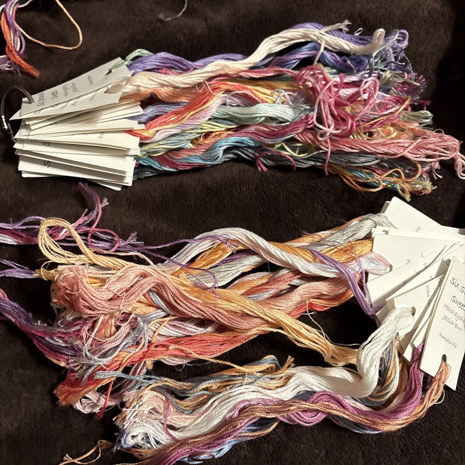 The Jessica Thread Lot of 133 - SIX STRAND SWEETS Hand Dyed by Jessica Burr Floss Thread ...