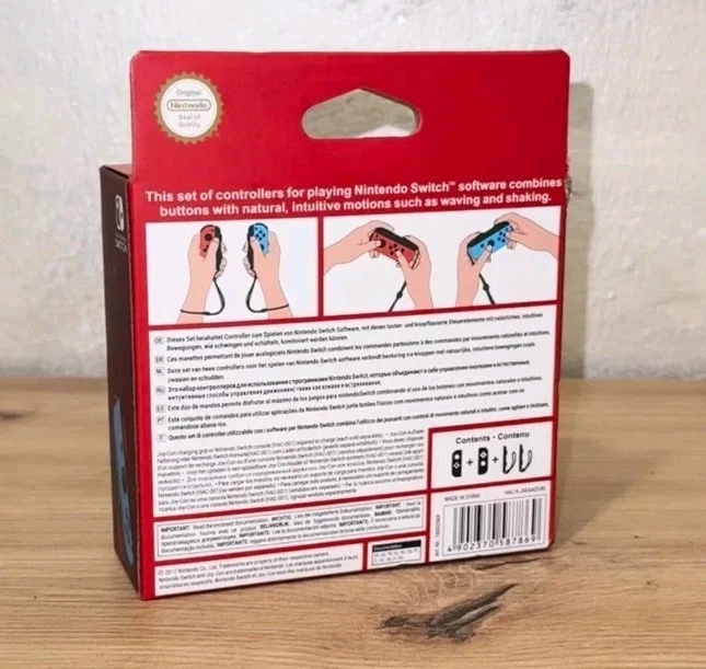 Controller Originale Nintendo Switch nuovo Set da 2 Joy-con (Rosso e Blu) - Immagine 4 di 4