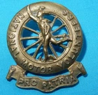WW1 NATIONAL MOTOR VOLUNTEERS VTC BRITISH MILITARY CAP BADGE WORLD WAR I