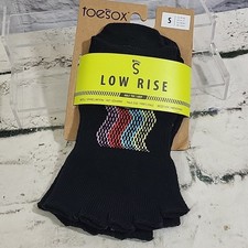 ToeSox Half Toe Low Rise Grip Socks Yoga Pilates Organic Cotton Size S NWT