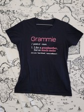 Grammie Definition Graphic T-Shirt Women's Size L Navy Blue
