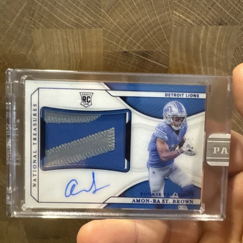 2021 National Treasures Amon Ra St Brown RC 1/1 White Box Rpa