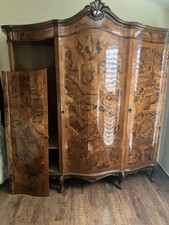 Beautiful 1910 Italian Burlwood armoire