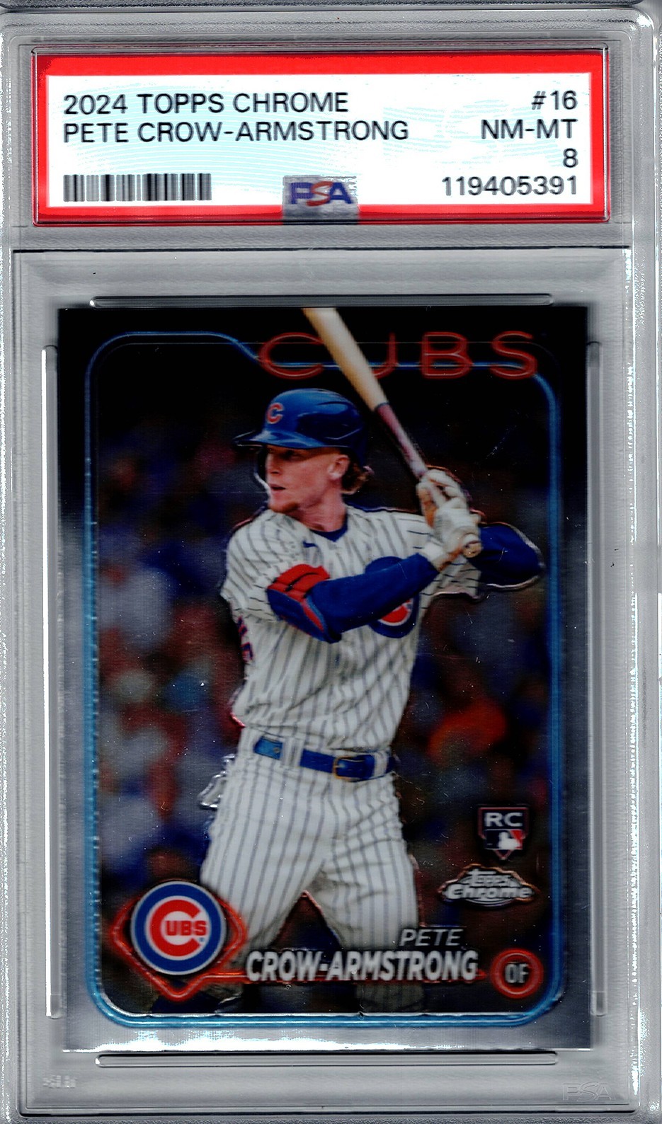 2024 Topps Chrome #16 Pete Crow Armstrong Rookie PSA 8