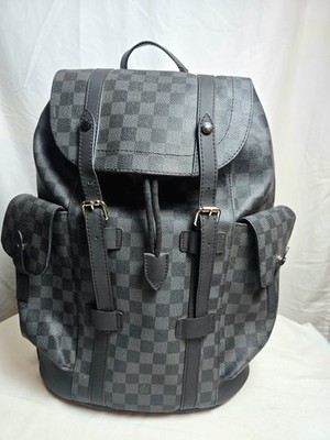Louis Vuitton Christopher PM Damier Graphite Backpack N41379 Black Gray LV