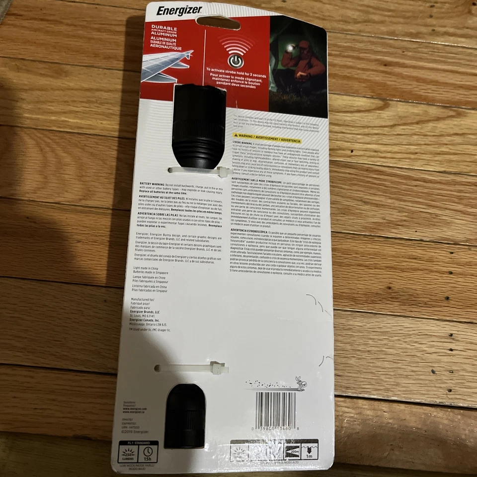 Linterna táctica Energizer 1000 lúmenes 3 modos LED aluminio con baterías *NUEVA* Foto 4 de 4