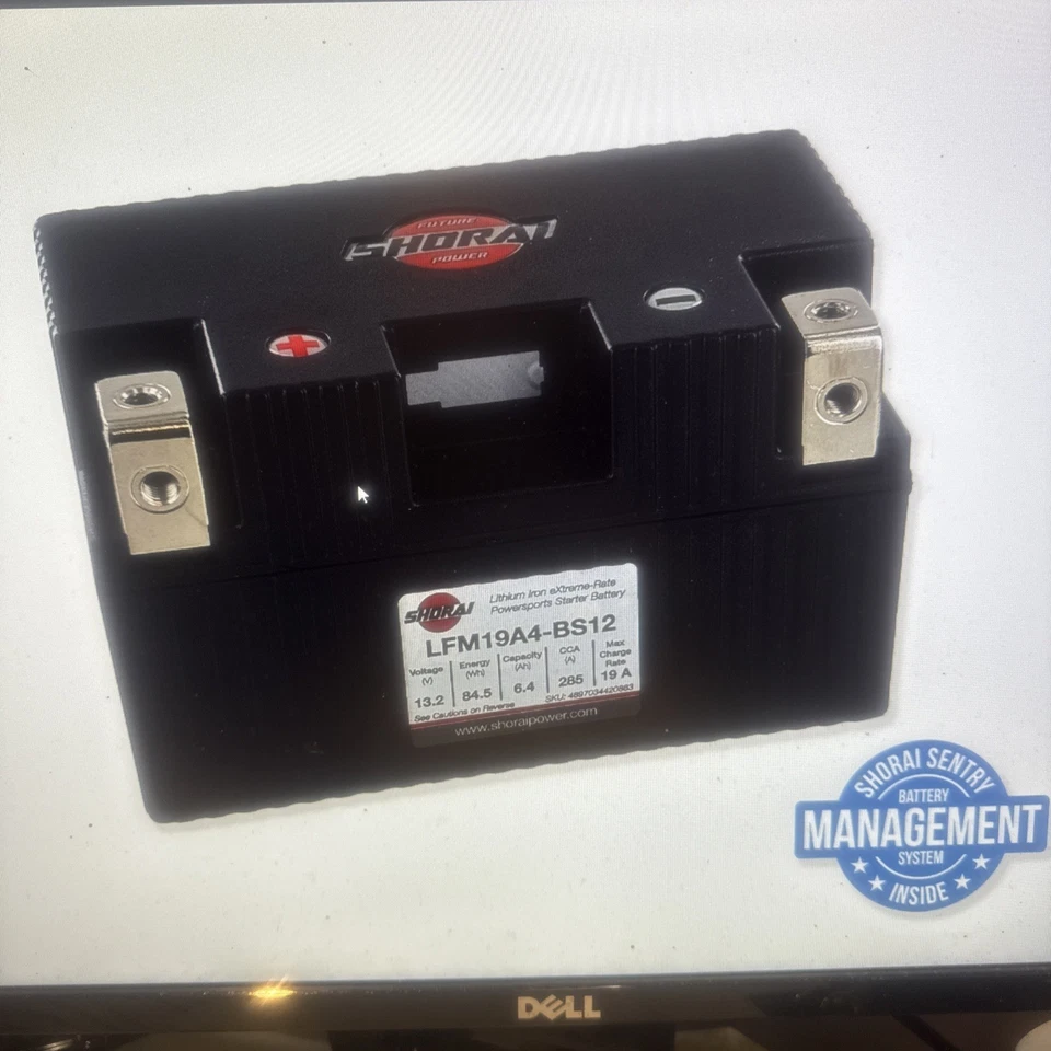 Shorai - LFX19A4-BS12 - Lithium Iron Extreme-Rate Battery - Image 2 of 2