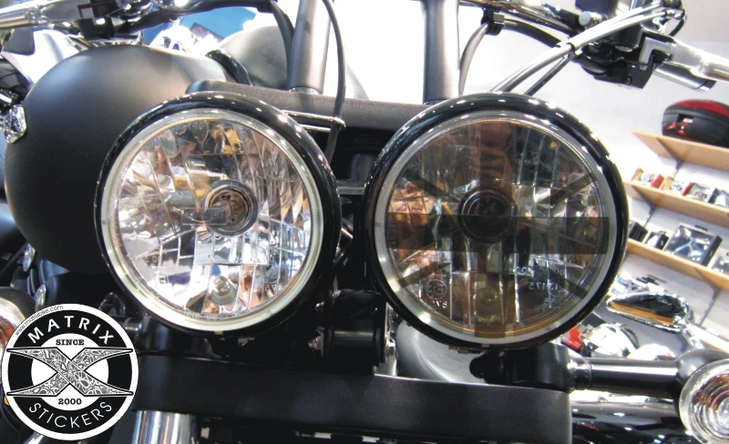 Sticker de PHARE UNION JACK Street Speed Triple Triumph Rocket 3 - BLACK Rond