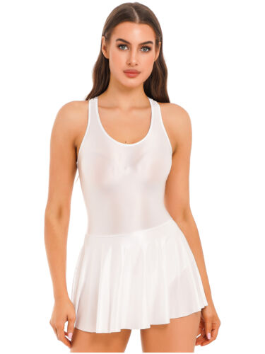 Vestido de golf de tenis brillante para mujer sin mangas cuerpo de carreras vestidos deportivos - Imagen 23 de 109